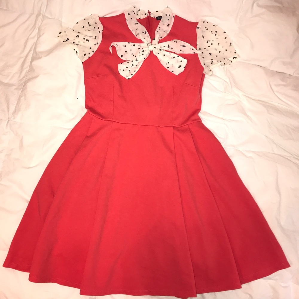 Smak Parlour Bright Coral A-line Dress